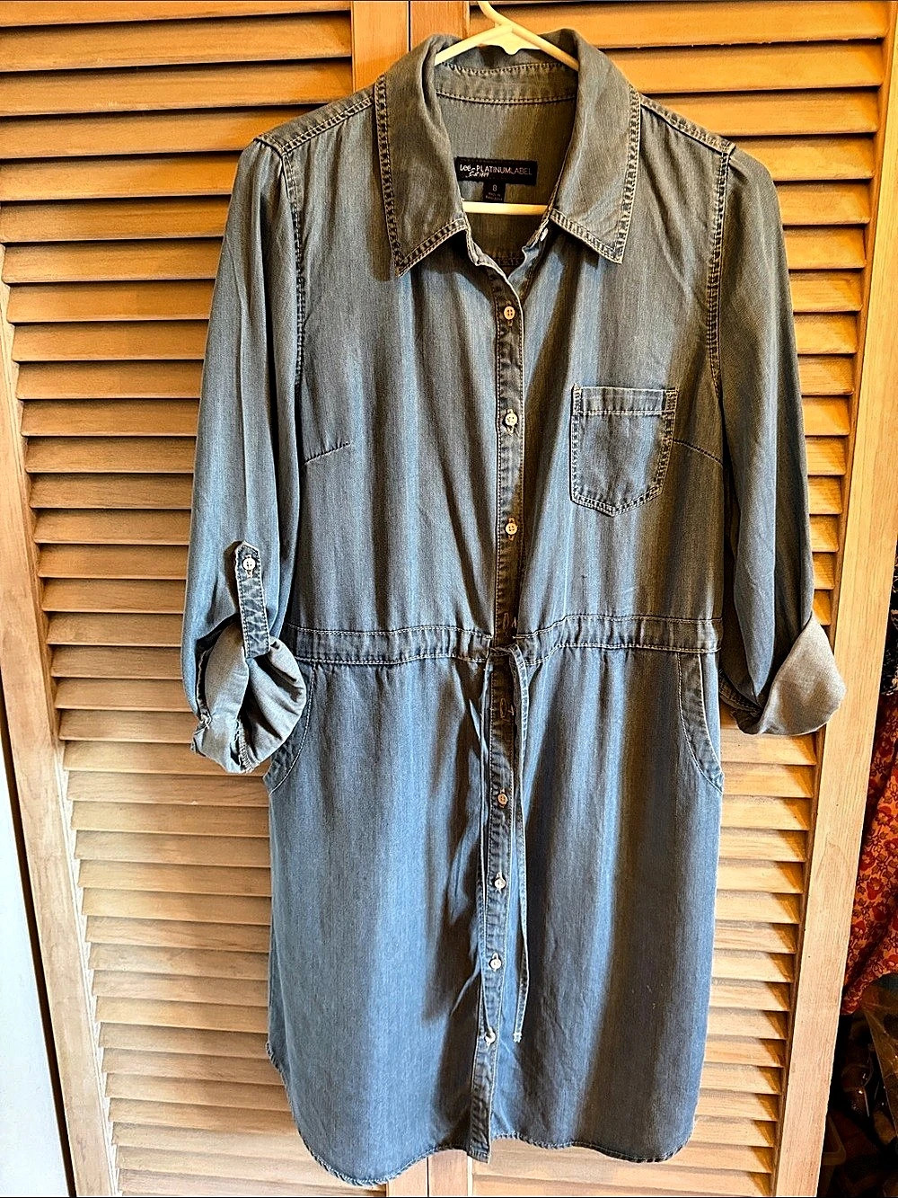 Lee Platinum Label Denim Shirt Dress Blue Size 8